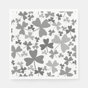 Grey Shamrocks Napkin