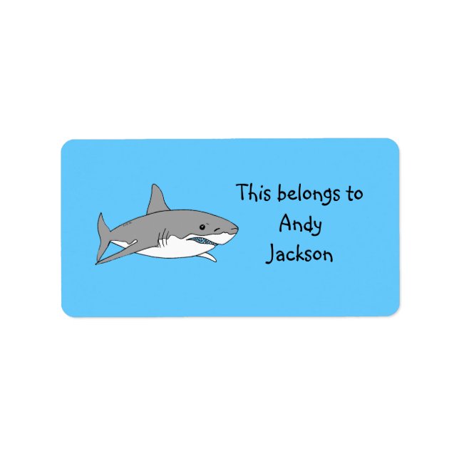 Grey shark label (Front)