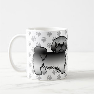 Grey Shih Tzu Cute Cartoon Dog Illustration Coffee Mug
