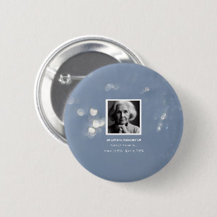 Grey Shimmer Funeral Memorial Bereavement 6 Cm Round Badge