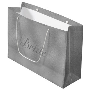 Grey shimmering abstract background large gift bag