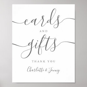 Grey Signature Script Cards And Gifts Sign