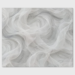 Grey Silk & Marble Seamless Luxury Wrapping Paper