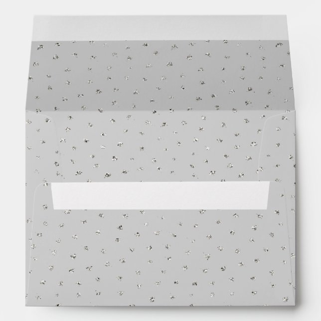 Grey Silver Confetti Envelopes (Back (Bottom))