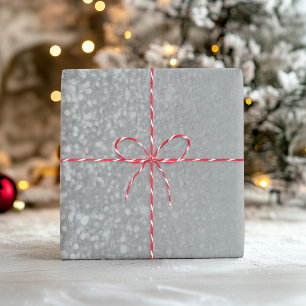 Grey Silver Faux Glitter Ombre Mix Wrapping Paper Sheet