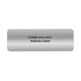 Grey Silver  Matte Return Address Label