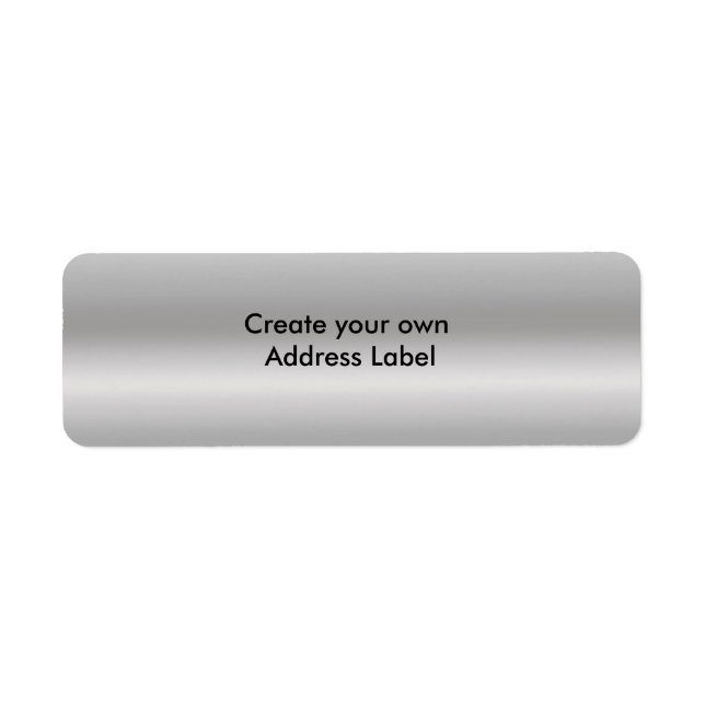 Grey Silver  Matte Return Address Label (Front)