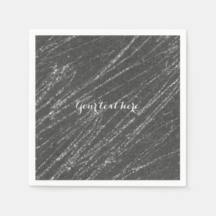 Grey & Silver Modern Glam Marble Stripe Party Napkin