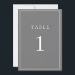 Grey Silver Modern Minimalist Table Number<br><div class="desc">Grey Silver Modern Minimalist Table Number. Customisable with numbers and/or colours.</div>