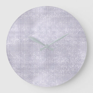 Grey Silver Purple Sequin Diamond Sparkly Large Clock
