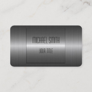 Grey Silver Stainless Steel Metal Business Card