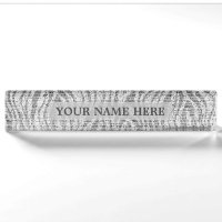 Grey Silver White Zebra Print Glam Personalised