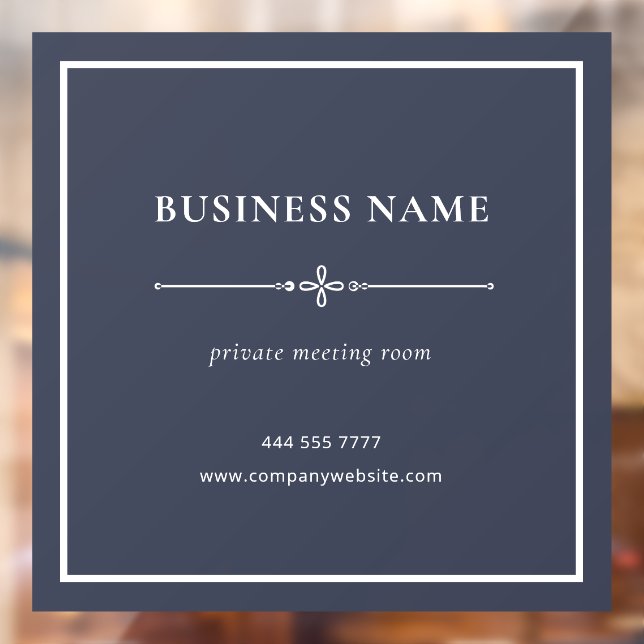 Grey SImple Business Office Name White Frame (Sheet 2)