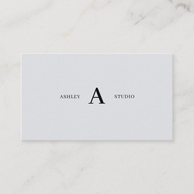 Grey Simple Minimal Professional Business Cards (Front)
