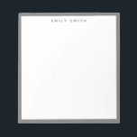 Grey Simple Modern Notepad<br><div class="desc">Grey Simple Modern Professional Border Notepad</div>