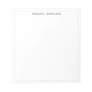 Grey Simple Modern Professional Thin Border Notepad