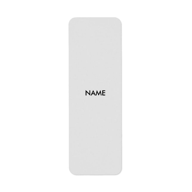 GREY SIMPLE NAME ADDRESS LABEL RETURN ADDRESS LABEL (Front)
