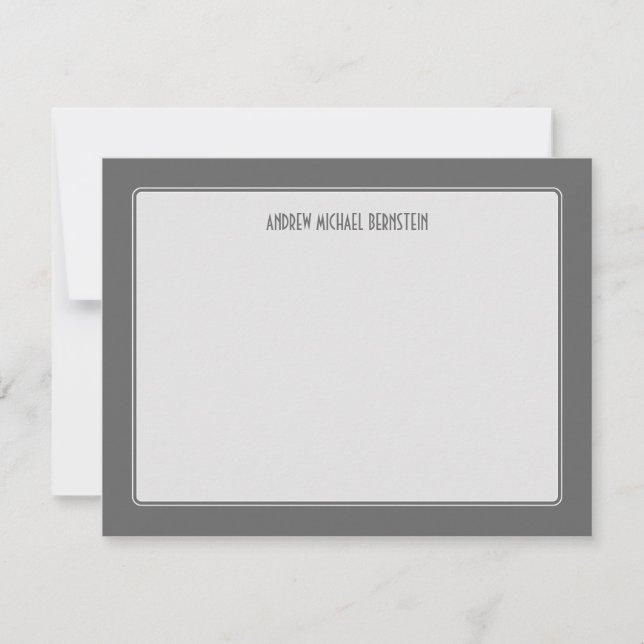 Grey Simple Note Card (Front)