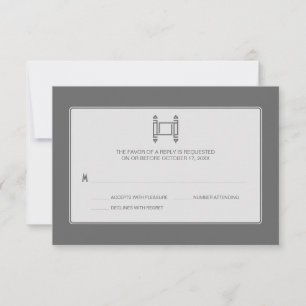 Grey Simple Torah Bar Mitzvah RSVP