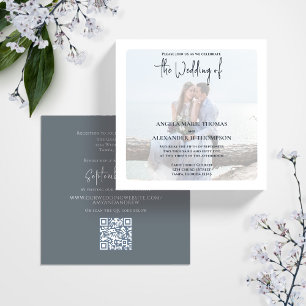 Grey Simple Wedding Photo Template