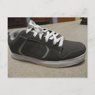 Grey Skateboard Shoe Postcard