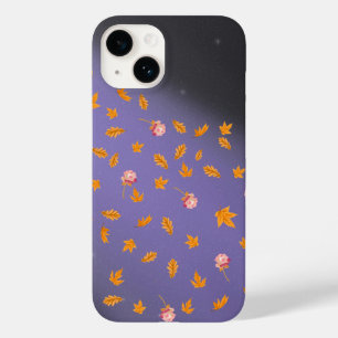 Grey Sky Autumn Leaves & Roses  Case-Mate iPhone 14 Case