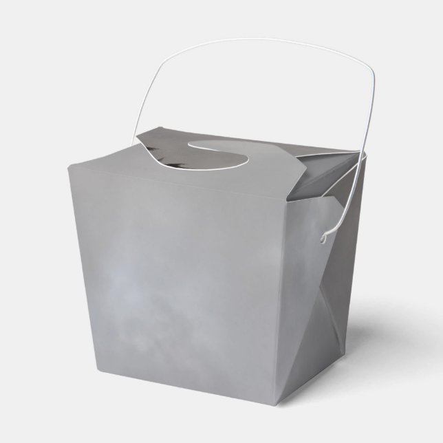 Grey Sky Take Out Favour Box (Front Side)