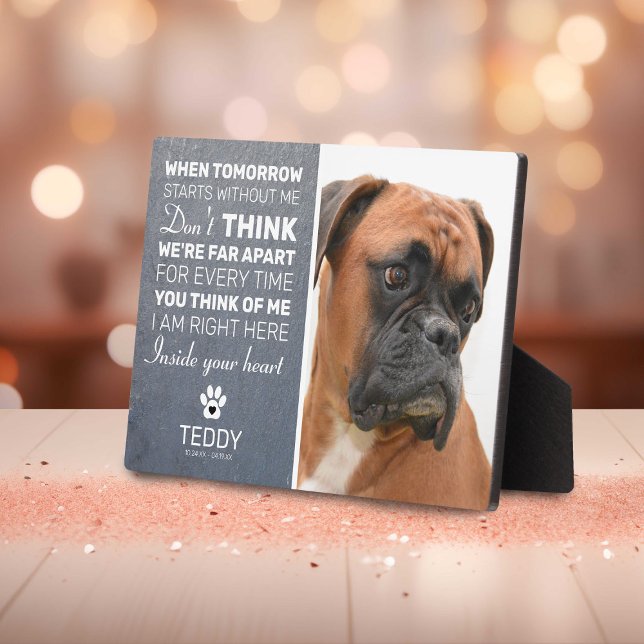 Grey Slate Pet Memorial | Remembrance Dog Keepsake Plaque (Creator Uploaded)