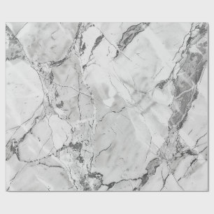 Grey Slate Whisper Stream Marble Texture Wrapping  Paper