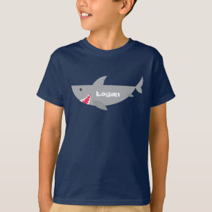 Grey Smiling Shark Tee