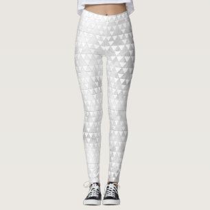 Grey Smoked Marble Chequered Triangles Leggings