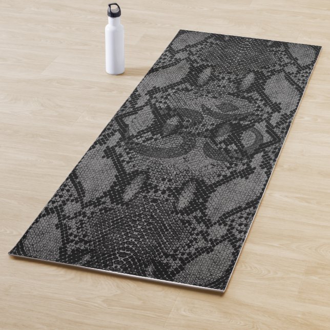 Grey Snake Skin Print Yoga Mat (In Situ)