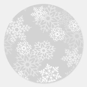 Grey Snowflakes Envelope Seal