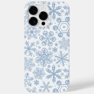 Grey Snowflakes on off white Case-Mate iPhone 14 Pro Max Case