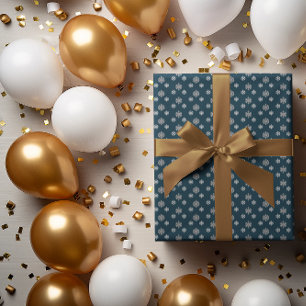 Grey Snowflakes Wrapping Paper Sheets