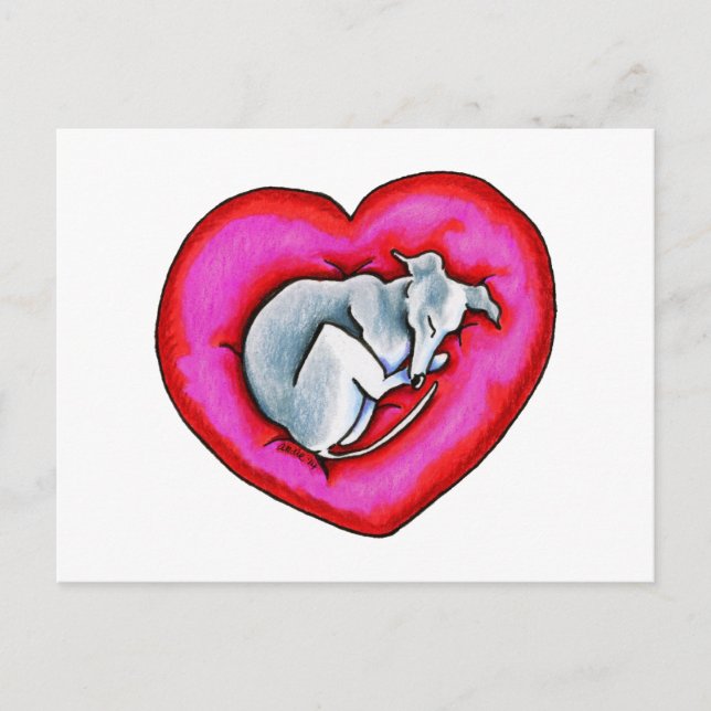 Grey Snuggle Bug Postcard (Front)