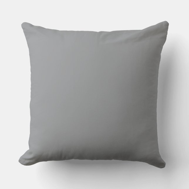 Grey Solid Color, Simple, Modern Cushion (Front)