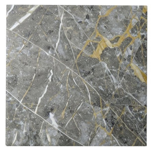 Grey Speckled Marble Effect with Pale Veins Ceramic Tile