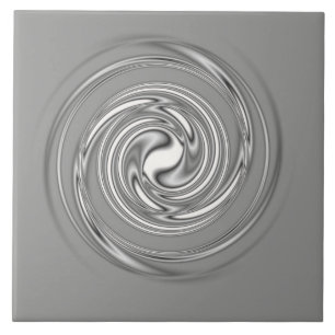 Grey Spiral Ceramic Tile