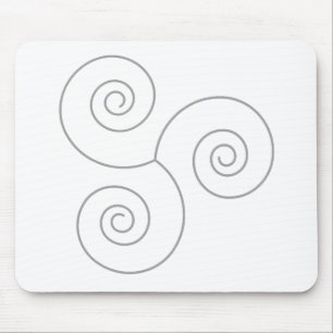 Grey Spiral of Life Mouse Pad