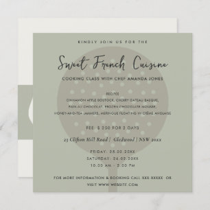 GREY SPOON FORK COOKING CLASS INVITE TEMPLATE