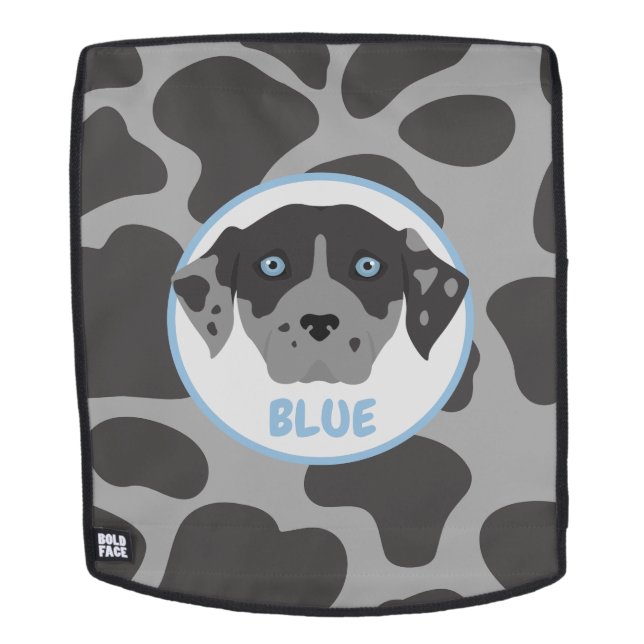 Grey spotted dog Backpack (Removable Face)