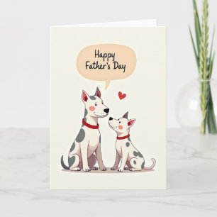 Grey Spotted Dogs Fathers Card
