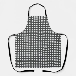 Grey square mesh grid apron