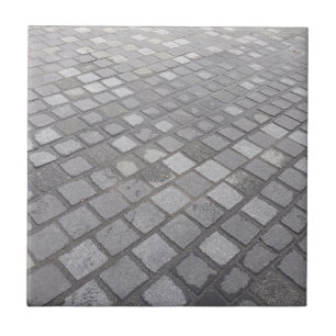 Grey Square Paving Background Ceramic Tile