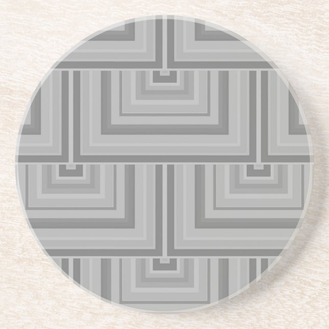 Grey square scales coaster (Front)