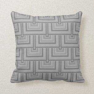 Grey square scales cushion