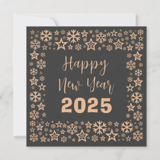 Grey Square wish card with a lot of golden stars