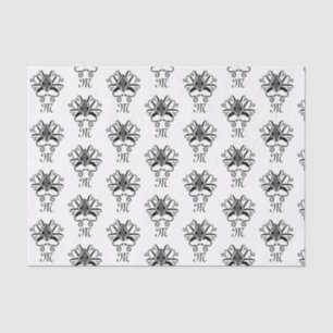 Grey Squid Monogram Tissue Paper