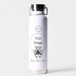 Grey Squid Monogram Water Bottle